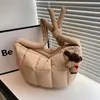 Bolso de Dumpling de Gran Capacidad para Otoño e Invierno para Mujer 2025 Nuevo Estilo Acolchado de Algodón Bolso Nube Estilo Coreano Dulce Bandolera Ligera Cruzada