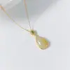 Nalan Prata de Lei S925 Jade Hetian Magnólia Pingente Gota d'Água Exquisito Simples Estilo Ins Nicho Design Pingente Y03051