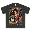 Camiseta Estampada Retro Americana de Bruno Mars Manga Corta Cuello Redondo Sudadera con Capucha Algodón 250g