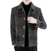 Abrigo para Hombre Otoño e Invierno Nuevo 2024 Abrigo Corto de Lana de Gama Alta Estilo Coreano Cálido Engrosado Chaqueta Casual