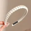 Faixa de cabelo xadrez de cetim para mulheres, faixa de cabelo antiderrapante para outono e inverno, uso diário, faixa de cabelo para lavar o rosto, acessório de cabelo de coroa alta