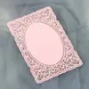 Papel Perlado Calado con Agujeros Pequeños Que No Amarillean, Tarjeta de Encaje Láser, Cuaderno con Borde de Encaje, Papel de Corte, Postal Flor Calada