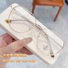 M2767 Nuevo Armazón de Lentes Vintage Color Oro Adhesivo para Hombre y Mujer, Moda Poligonal de Marco Grande para Miopía