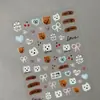 Adesivos Relevo Desenho Animado Fofos em Estoque, Múltiplas Opções Disponíveis, Ursinho Infantil, Coelho, Filhote Adesivos para Nail Art, Estilo Ca