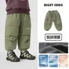 Pantalones Cargo Impermeables con Forro de Polar para Niños Europeos Estilo Nuevo Invierno 2026 Ropa para Bebés y Niños Pantalones de Invierno