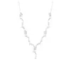 Serie Elfo de las Flores Collar de Perlas Florales para Mujer Nicho Lujo Ligero Exquisito Cadena para Clavícula en Forma de Y Zirconia Collar Rosa