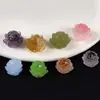 Cuentas de ábaco con brillo dorado, cuentas planas, cuentas trapezoidales de loto, colgantes de material de resina, pulsera y collar DIY al por mayor
