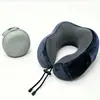 Entrega Direta da Fábrica Almofada de Apoio para Pescoço de Espuma de Memória de Rebound Lento em Formato U, Almofada Portátil para Viagem e Cochilo Camelback, Personalização de Almofada em Formato U