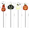 Nuevas decoraciones metálicas de suelo con cara de fantasma y calabaza de Halloween transfronterizas, accesorios de decoración exterior para parques de atracciones, adornos para centros comerciales