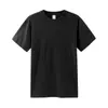 210g Camiseta Blanca Manga Corta para Hombre y Mujer Camisa Base Hombro con Verano Holgada Algodón Puro Color Sólido Top Camiseta