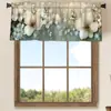 Cortinas de Ventana, Cortinas de Puerta, Cortinas de Café, Cortinas a Prueba de Polvo para Gabinete de Fregadero de Cocina con Diseño de Margarita Silvestre de País de Amazon Transfronterizo