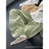 Calças Jogger de Xadrez Verde Femininas Estilo Outono Petite Cintura Elástica Calças Casuais Largas Wide Leg Bloom Calças Lanterna