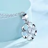Joias de Prata Esterlina S925 Nicho Versátil Moda Pingente de Rosa Simples Elegante Feminino Colar de Diamante Único Corrente da Clavícula