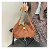 Bolso de hombro acolchado estilo Chanel, bolso hobo de moda de gran capacidad, bolso tipo cubo con cordón, bolso bandolera con cadena, bolso de mujer