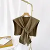 Chal de hombro primavera y otoño prenda exterior Corea del Sur tejido anudado bufanda para habitación con aire acondicionado bufanda para el cuello de mujer capa pequeña
