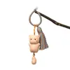 Llavero Colgante de Gato Curativo de Madera de Haya de Venta Caliente, Manualidades de Madera, Accesorio Decorativo para Bolsos