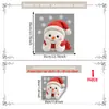 Pegatinas de ventana de muñeco de nieve de dibujos animados con temática navideña transfronterizas, puerta de cristal, decoración del hogar, pegatinas electrostáticas para vidrio