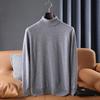 Suéter de Lana 100% Pura para Hombre Cuello Alto Jersey Manga Larga Suéter 22 Otoño e Invierno Nuevo Holgado Tejido Camiseta Base No cachemira