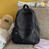Mochila Suave de Estilo 'Soft Girl' con Diseño de Estrella Arcoíris Refrescante Color Verde Menta para Estudiantes, Salidas de Vacaciones con Amigos, Bolso de Doble Hombro Dulce y Lindo
