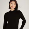 Nuevo Suéter de Cachemira para Mujer Otoño e Invierno, Cuello Alto Enrollado Engrosado, Suéter Casual Holgado, Prenda Base de Punto Talla Grande