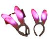 Diadema de Orejas de Conejo de Peluche Brillantes al por Mayor, Diadema Intermitente, Accesorios para Fiestas y Conciertos