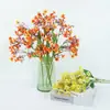 Flores Artificiais para Casamentos, Decoração de Cena para Salão de Casamento, Arranjo Floral, Flores de Seda Daphne com 3 Galhos em Haste Única, Arranjo de Arte Floral para Casa