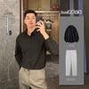Camisa informal ligera, holgada, de estilo nuevo, elegante, sencilla y de alta gama para hombre, de estilo profesional, de negocios y de nicho.