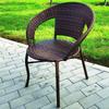 Silla Individual de Ratán con Respaldo, Sillón de Ratán para Uso Doméstico, Silla de Comedor para Exterior, Asiento de Ocio para Balcón, Silla de Ratán para Personas Mayores