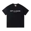 Gallery Dept Lavado y Desgastado Manga Corta Retro High Street Vintage Camiseta Suelta para Pareja Moderna