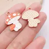 20 Estilos de Casa de Hongo con Goteo de Aceite Colgantes de Aleación de Acción de Gracias Charms para Pulsera de Collar DIY Accesorios para Llaveros