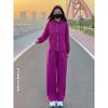 2025 Nova Roupa Casual Esportiva Fitness Jaqueta Curta na Cintura Feminina Primavera Alto Padrão Moda de Rua Terno Calças