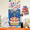 Cortina de lluvia de globos para cumpleaños de niño, decoración de escena con ambiente moderno, cascada de ceremonia de primer cumpleaños de niña, juego de cumpleaños