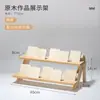Madera Maciza Salón de Uñas Portátil Exhibidor de Uñas Estante de Exhibición Sala de Estar Tablero de Exhibición de Trabajo Paso Tarjeta de Color Libro Mesa