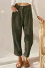Pantalones Casuales de Cintura Alta para Mujer, Nuevos de Otoño 2025 en Amazon, Color Sólido de Pana, Pierna Recta Holgada, Estilo Europeo y Americano