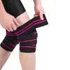 Suministrado directamente por el fabricante, rodilleras deportivas y de fitness para hombre, vendajes elásticos para sentadillas, vendas para las piernas de powerlifting para proteger las rodillas