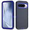 Funda de teléfono a prueba de agua, a prueba de polvo y a prueba de golpes, estilo de negocios, diseño de cobertura total con tapón para el polvo, 3 en 1, adecuada para Google Pixel 9 Pro