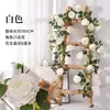 Montaña de Nieve Simulada Flor de Rosa Enredadera Flores Falsas Cubierta Decorativa para Envolver Tubo de Aire Acondicionado Flores de Enredadera para Arco de Boda Paisajismo