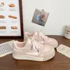 Zapatillas Deportivas Estilo Dopamine Girly Heart Versión Coreana para Mujer Verano 2025 Nuevo Nicho Versátil Punta Redonda Estudiante Zapatos Blancos