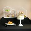 Mesa de Sobremesa de Ferro Branco Ornaments Display Rack Bandeja de Bolo Estilo Europeu Rack de Lanches para Chá da Tarde Mesa para Intervalo de Chá de Refeição Fria