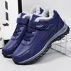 Zapatos de Algodón Antideslizantes de Invierno para Personas de Mediana Edad y Mayores, Unisex, Cálidos, Impermeables, Zapatos para Caminar Engrosados con Velcro, Engrosados y Cálidos