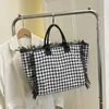 Bolsa de Lona de Mão com Franjas da Moda para Mulheres, Nova Bolsa de Ombro/Axila de Grande Capacidade, Bolsa Tote Simples e Elegante para o Dia a Dia