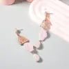 Moda Transfronteriza Asimétricos Perla de Imitación Forma Especial Espina de Pescado Dorada Personalizados Nicho Pendientes Versátiles Casuales Cotidianos Mujer