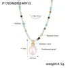 Pingente de pérola de água doce com contas de pedra natural estilo europeu e americano colar de clavícula pequeno fresco acessível joias de luxo para mulheres