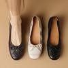 Zapatos de Ballet Planos con Cordones y Lazo, Plisados, Estilo Chino Nuevo, Super Suaves, Zapatos de Moda 2025 Primavera, Piel Completa