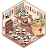 Pegatinas de Paisajismo Estéreo 3D Escena Creativa Mundo en Miniatura Manualidades DIY Diario Pegatinas para Teléfono Móvil Collage Material para Mascotas