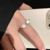 Anillo de Gafas de Zirconia y Nácar de Lujo Ligero para Mujer 2025 Nuevo Anillo de Dedo Índice de Gama Alta Anillo Apilable Ajustable de Nicho