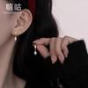 Pendientes de plata de ley 925 con forma de trigo y perlas, ligeros, de lujo, de alta gama, con temperamento y gota de agua, de Hee Goo E1866
