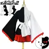 Cosplay de Danganronpa Oso Blanco y Negro Kimono Cosplay Disfraz de Anime Disfraz de Halloween