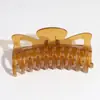Horquilla de color gelatina de verano con clip de tiburón para la parte posterior de la cabeza, elegante horquilla de acrílico con clip para la cabeza
