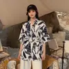 Camisa Floral de Manga Curta para Férias no Havaí para Mulheres Roupas de Viagem para Sanya Camisa Estilo Hong Kong Praia Litorânea Super Fada